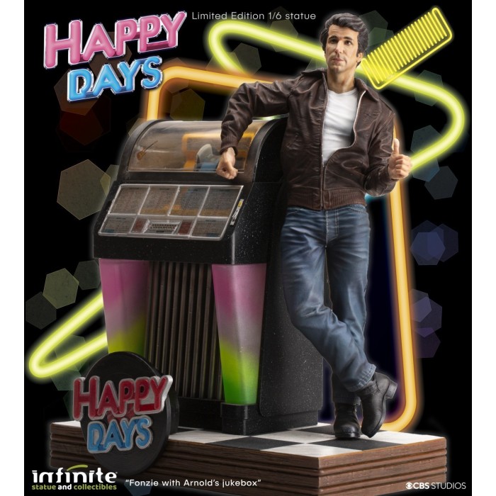 Statue Old&Rare Fonzie & Juke Box - Happy Days