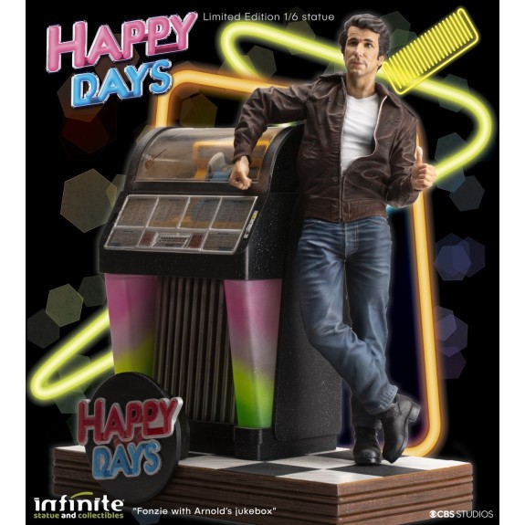 Statue Old&Rare Fonzie & Juke Box - Happy Days