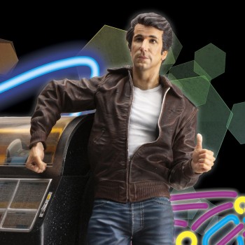 Statue Old&Rare Fonzie & Juke Box - Happy Days