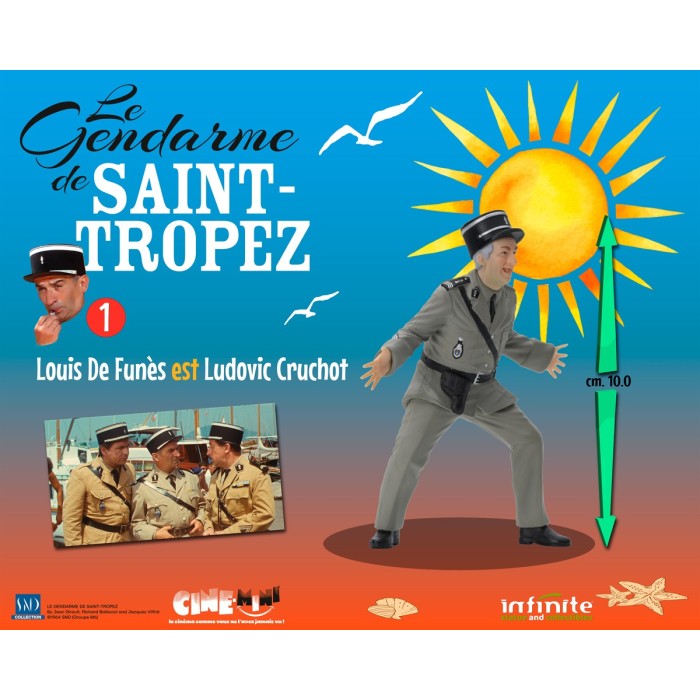 Figurine Louis de Funès est Ludovic Cruchot - Le Gendarme de Saint-Tropez