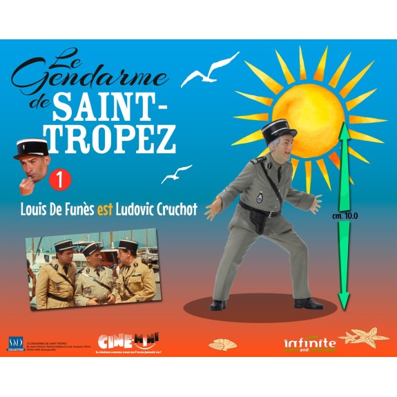 Figurine Louis de Funès est Ludovic Cruchot - Le Gendarme de Saint-Tropez