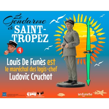 Figurine Louis de Funès est le maréchal des logis-chef Ludovic Cruchot - Le Gendarme de Saint-Tropez