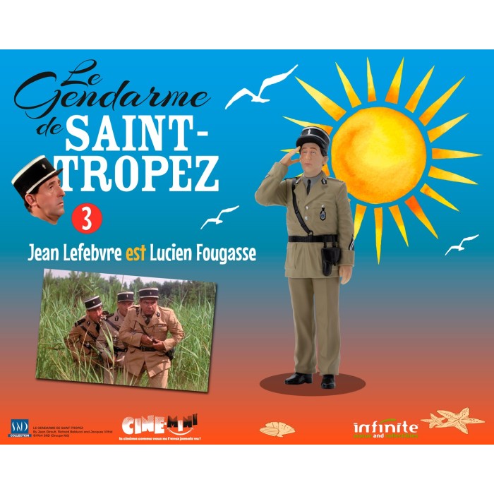 Figurine Jean Lefebvre est Fougasse - Le Gendarme de Saint-Tropez