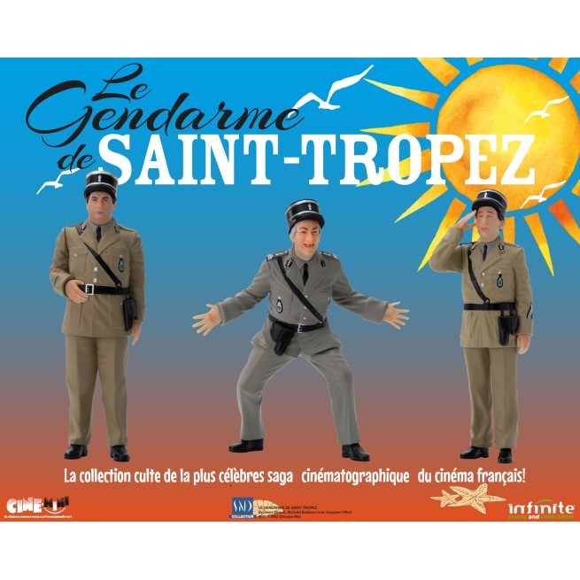 Pack de 3 figurines Le Gendarme de Saint Tropez : Gerber, Fougasse et Cruchot