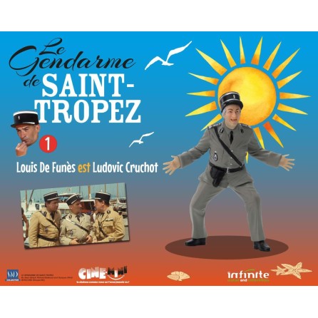 Figurine Louis de Funès est Ludovic Cruchot - Le Gendarme de Saint-Tropez